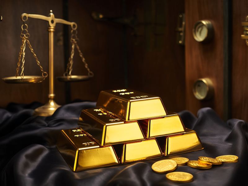 很多金条的图片