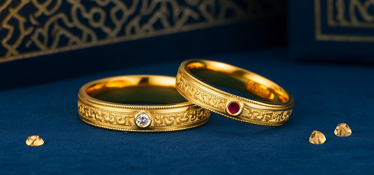 黄金对戒指图片大全