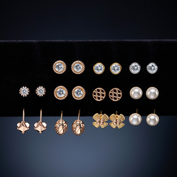 金耳钉样式图片大全